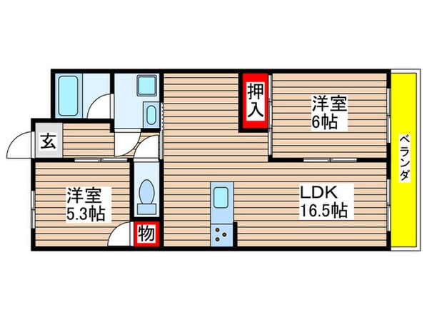 シャンボール近藤の物件間取画像